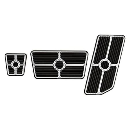 Billet Specialties Billet Specialties 198625 Universal Grooved Pedal Kits - Black BSP198625